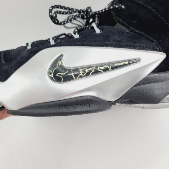 Nike Men\'s Silver Metallic Black Penny 6 749629-002 Athletic Basketball Shoes 13 main image 7